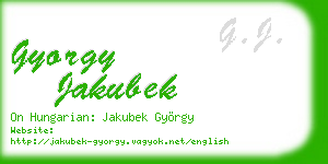 gyorgy jakubek business card